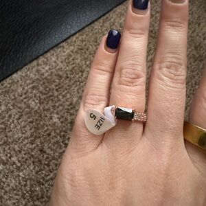 Rose Gold and Black Stone Ring